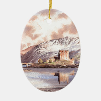 "Eilean Donan slott" Skottland Julgransprydnad Keramik