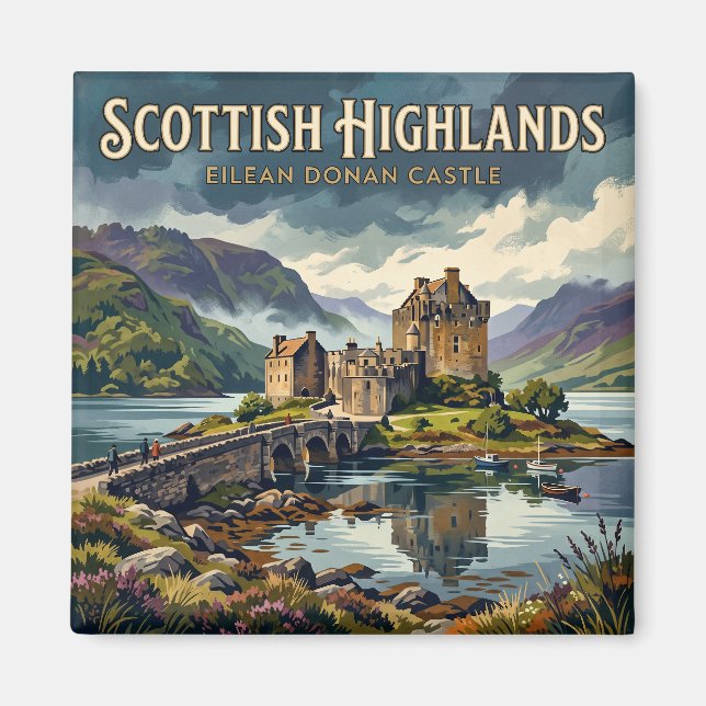 Eilean Donan slott Skottland Magnet (Framsidan)