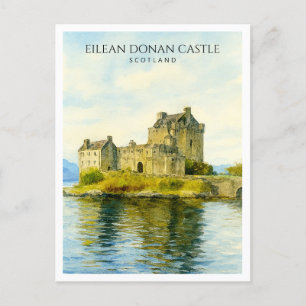 Eilean Donan slott Skottland Resa vykort Konst
