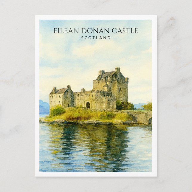 Eilean Donan slott Skottland Resa vykort Konst (Framsida)