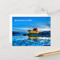 Eilean Donan slott, Skottland vykort