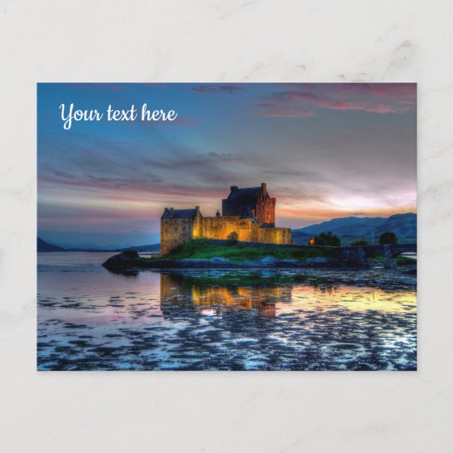 Eilean Donan slott, Skottland vykort (Framsida)