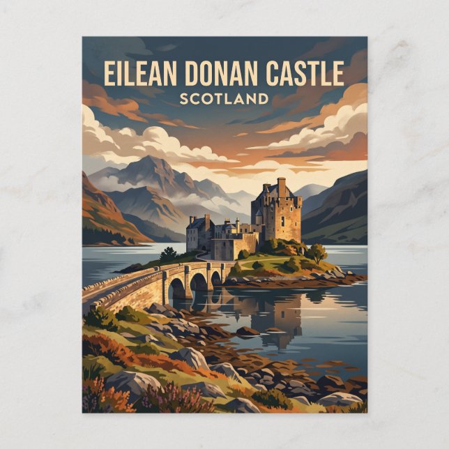 Eilean Donan slott Skottland Vykort (Framsida)