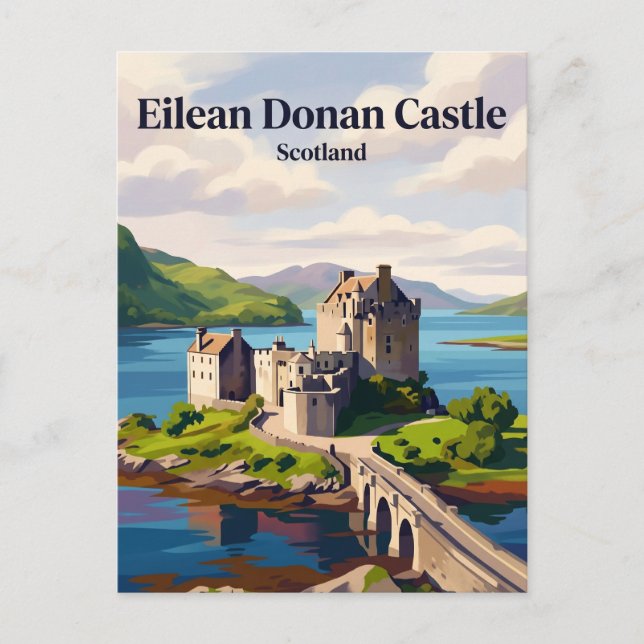 Eilean Donan slott Skottland Vykort (Framsida)