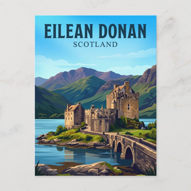 Eilean Donan slott Skottland Vykort (Framsida)