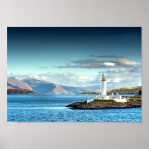 Eilean Musdile Lighthouse Scotland Scenia View Poster