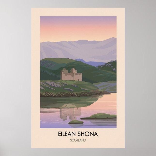 Eilean Shona Skottland Resa Poster (Framsidan)
