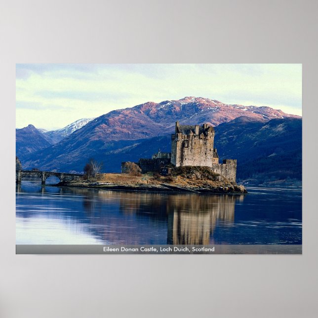 Eileen Donan Castle, Loch Duich, Skottland Poster (Framsidan)