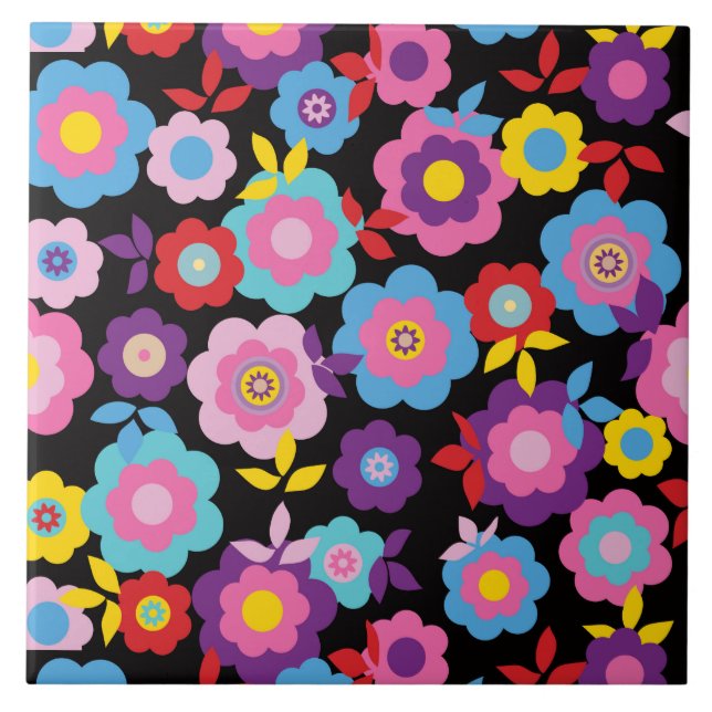 Eilins vårblommor kakelplatta (Framsidan)