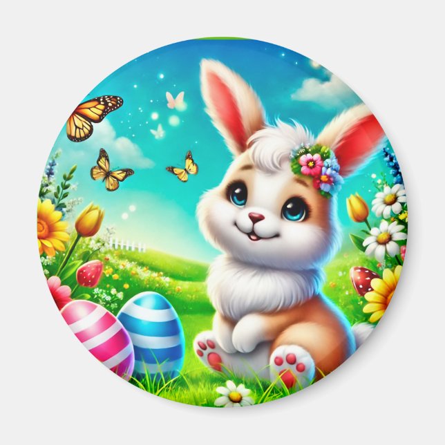 Ein glücklicher Hase Magnet (Framsidan)