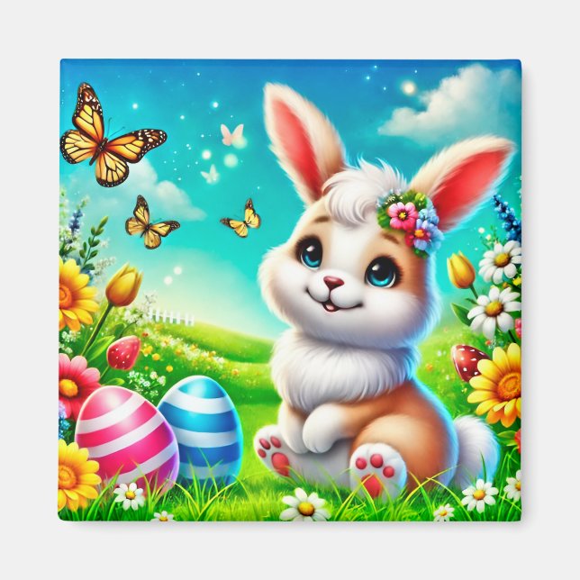 Ein glücklicher Hase Magnet (Framsidan)