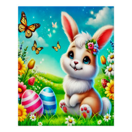 Ein glücklicher Hase Perfect Poster