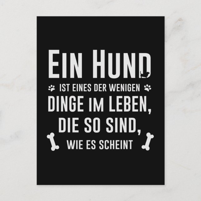  Ein Hund ist Niedlicher Spruch mit Pfoten Vykort (Framsida)
