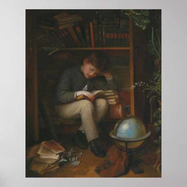 Ein kleiner Bücherwurm Poster (Framsidan)