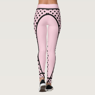 Ein Traum in Rosa mit schwarzen Punkten Yoga Leggings