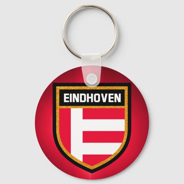 Eindhoven Flagga Nyckelring (Framsida)