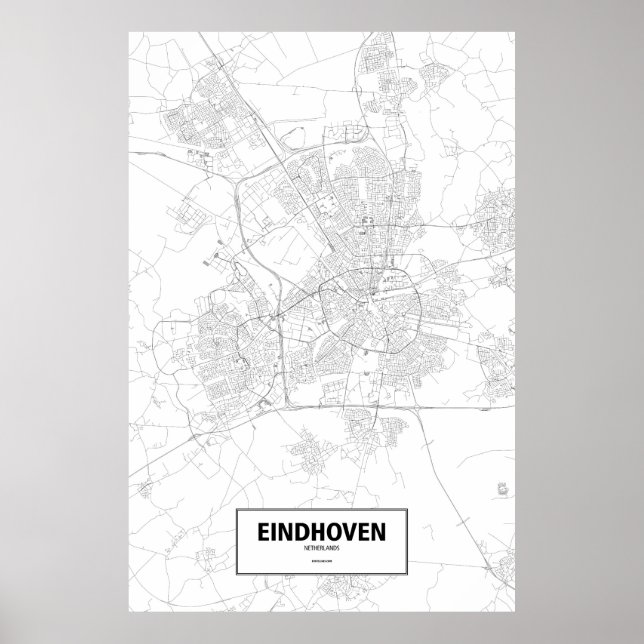 Eindhoven, Nederländerna (svart på vitt) Poster (Framsidan)
