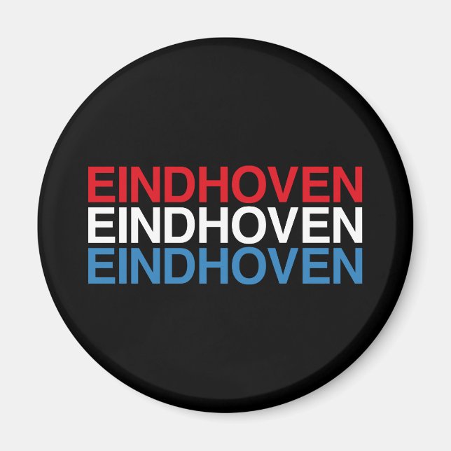 EINDHOVEN Netherlands Flagga Magnet (Framsidan)