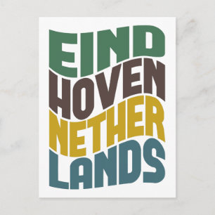 Eindhoven Netherlands Retro Wave Vykort