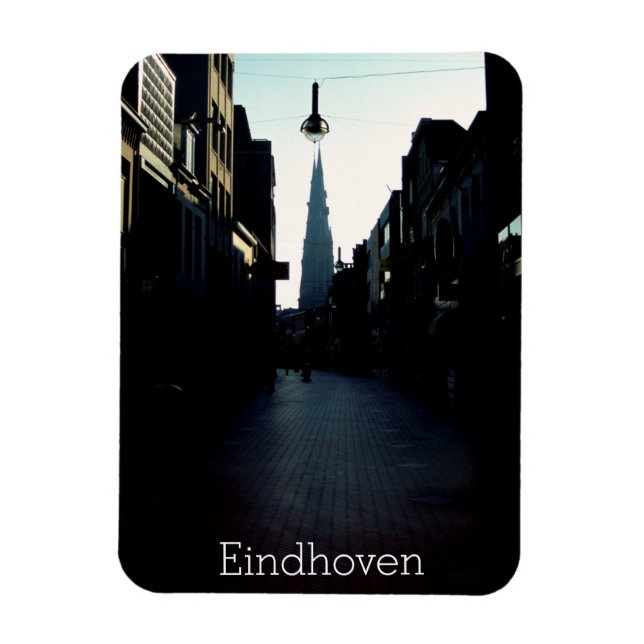 Eindhoven street & Catharinakerk, Nederländerna Magnet (Vertikal)