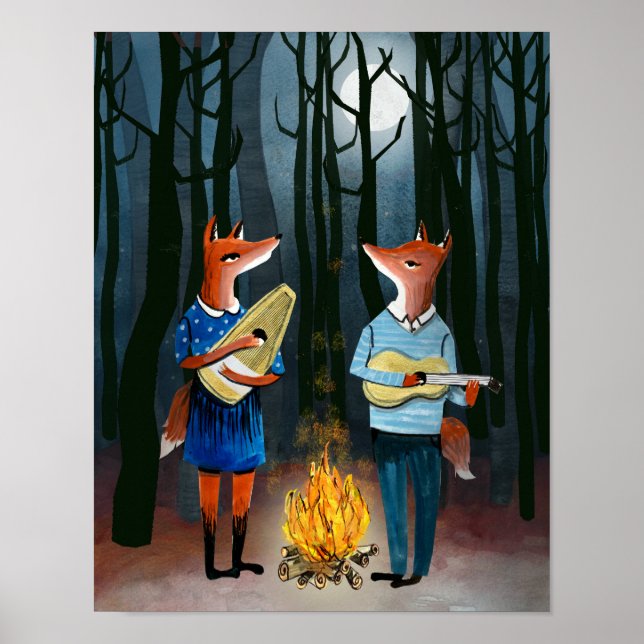Eine Kleine Foxmusik - Cute Foxes spelar musik. Poster (Framsidan)