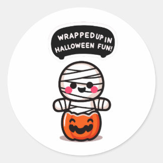 Eine Mummie in einem Kürbis Runt Klistermärke