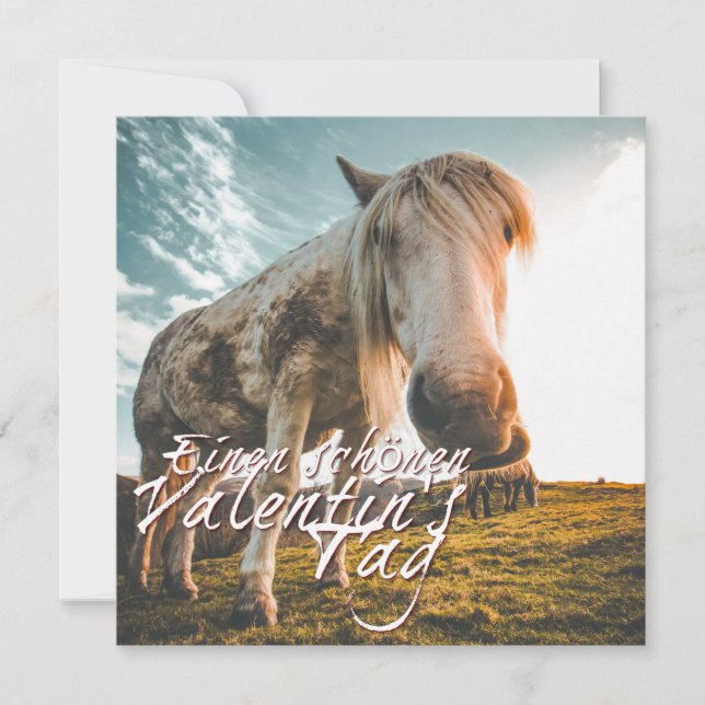 Einen schönen Valentinstag mit schauendem Pferd (Framsida)