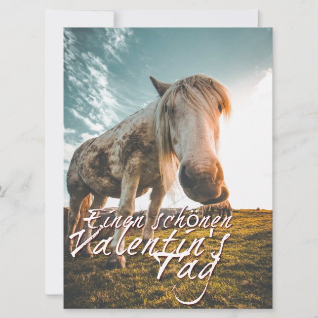 Einen schönen Valentinstag mit schauendem Pferd (Framsida)