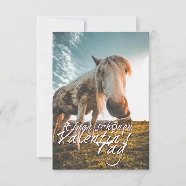 Einen schönen Valentinstag mit schauendem Pferd (Framsida)