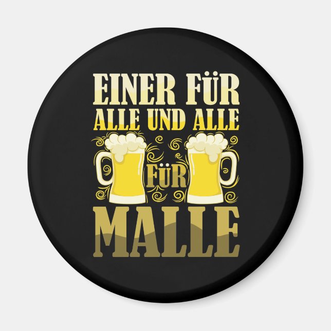 Einer für alle und alle für Malle Magnet (Framsidan)