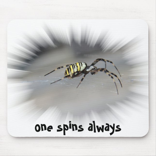 einer spinnt immer Mauspad Musmatta (Framsidan)