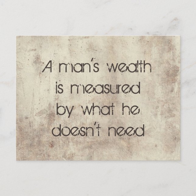 Eines Menschen Reichtum Vykort (Framsida)