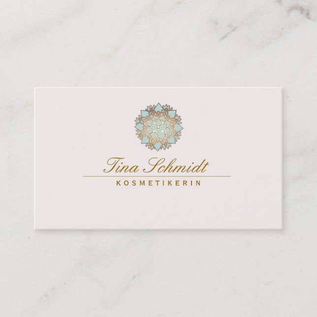 Einfache Elegante Blue Lotus Blume Visitkort (Framsida)