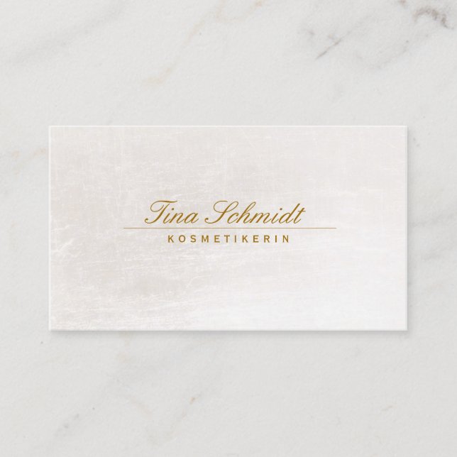 Einfache elegante Kosmetik Salon Spa Visitenkarte Visitkort (Framsida)