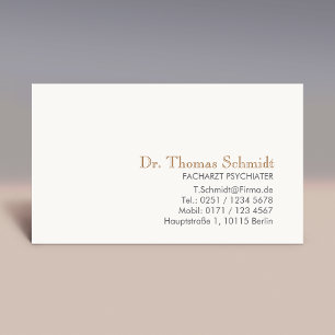 Einfache und elegante berufliche Psychiater Visitkort