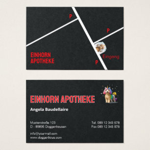 Einhorn Apotheke visitkort
