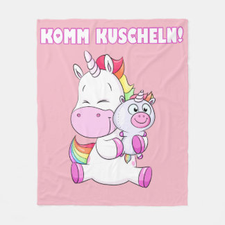 Einhorn Kuscheldecke Komm Kuscheln! Fleecefilt