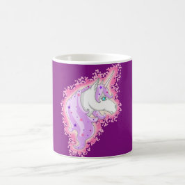 Einhorn lila rosa kaffemugg