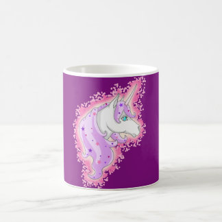 Einhorn lila rosa kaffemugg