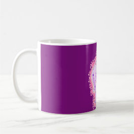 Einhorn lila rosa kaffemugg