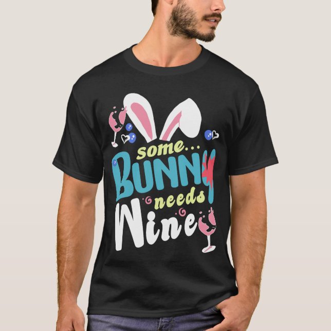 einige hasen brauchen wein t shirt (Framsida)