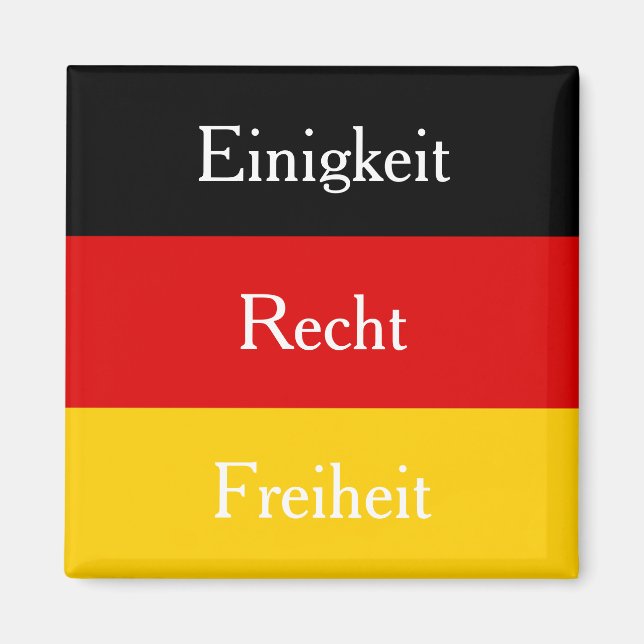Einigkeit Recht Freiheit Personalizable German Magnet (Framsidan)
