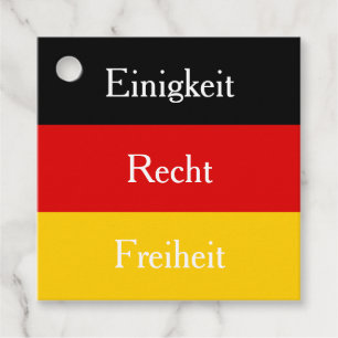 "Einigkeit, Recht, Freiheit" Tysk Anpassningsbar Gåvor Etiketter