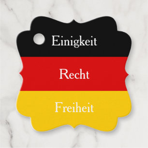 "Einigkeit, Recht, Freiheit" Tysk Anpassningsbar Gåvor Etiketter