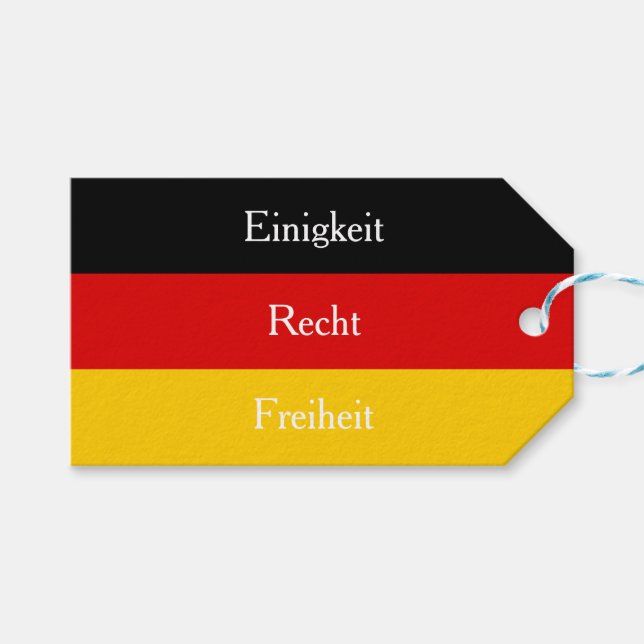 "Einigkeit, Recht, Freiheit" tyska Anpassadet Presentetikett (Framsidan (Horisontell))