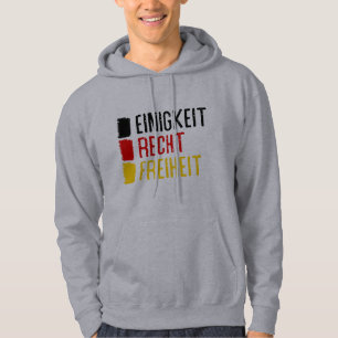 Einigkeit Recht Freiheit Tyskland Motto Hoodie