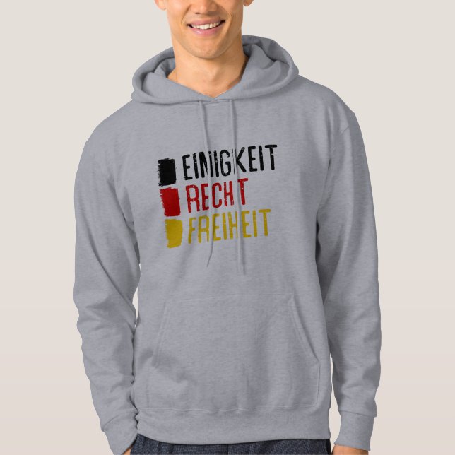 Einigkeit Recht Freiheit Tyskland Motto Hoodie (Framsida)