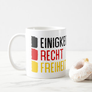 Einigkeit Recht Freiheit, Tyskland motto Kaffemugg