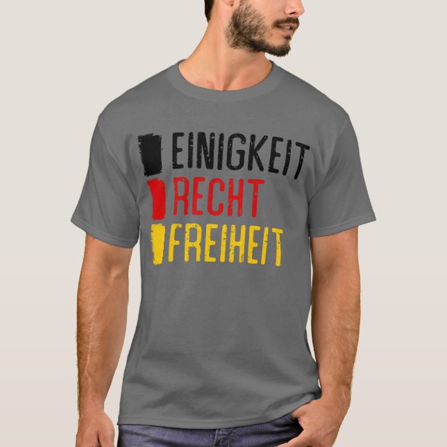 Einigkeit Recht Freiheit Tyskland Motto Tröja (Framsida)