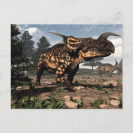 Einiosaurus dinosaurs i öknen - 3D-rendering Vykort